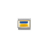 Nomination Composable Classic FLAGGE EUROPA Edelstahl, Email und 18K-Gold (43_UKRAINE)